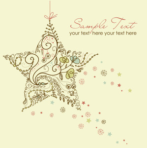 Beautiful Holiday Star Illustration. Festive Card Royalty-Free Stock ...