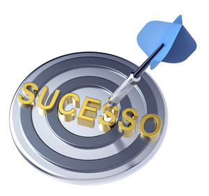 Blue Dart On The Target With Success Text On It. Royalty-Free Stock ...