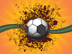 Brown Grunge Ball With Artistic Design And Rays Royalty-Free Stock ...