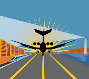 Commercial Jet Plane Airliner Taking Off Royalty-Free Stock Vector SBI ...