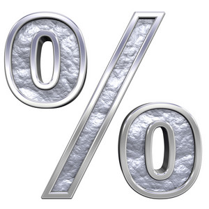 Percent Sign From Chrome Cast Alphabet Set Royalty-Free Stock ...
