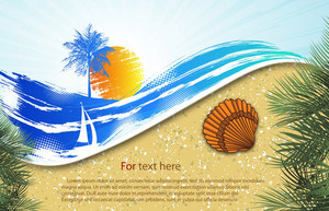 Vector Summer Background With Seashell Royalty-Free Stock Vector SBI ...