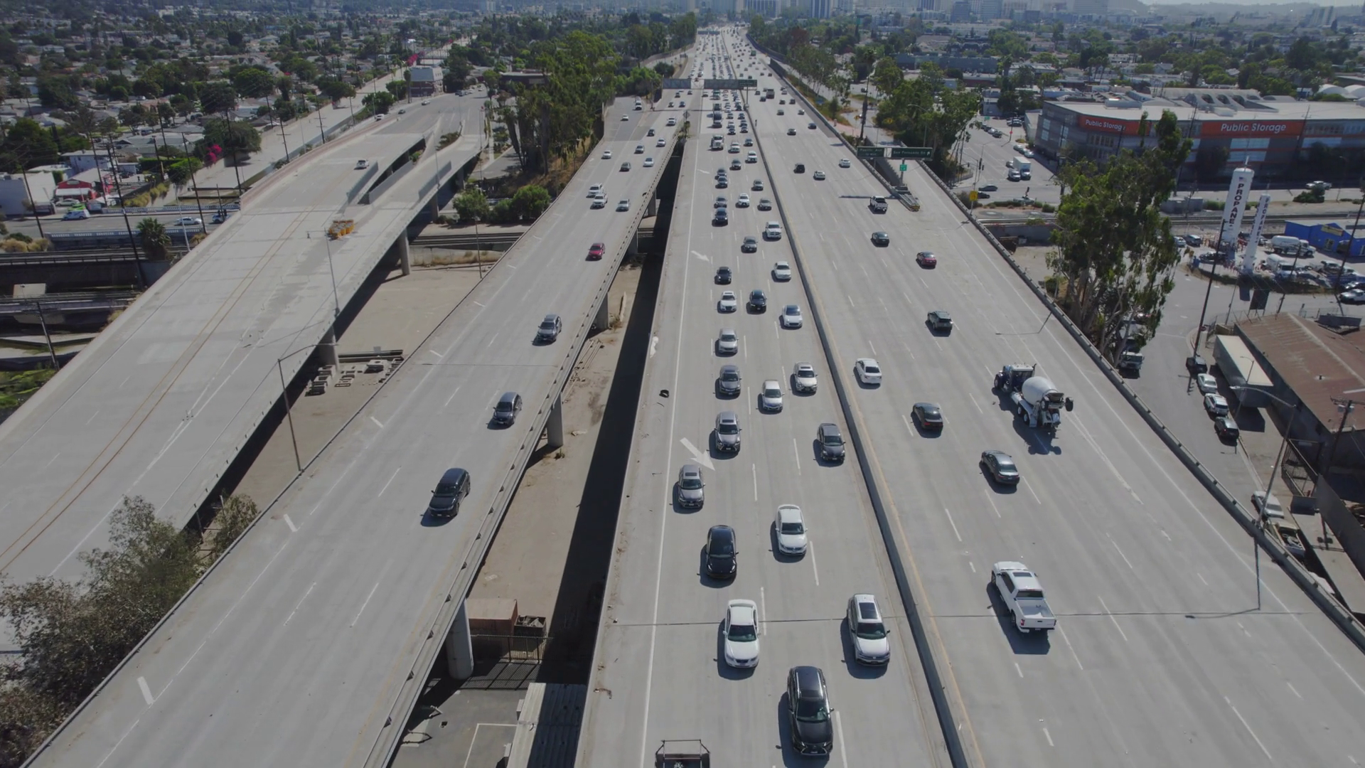 Parallel Highways Run In Opposing Directions Stock Footage SBV ...