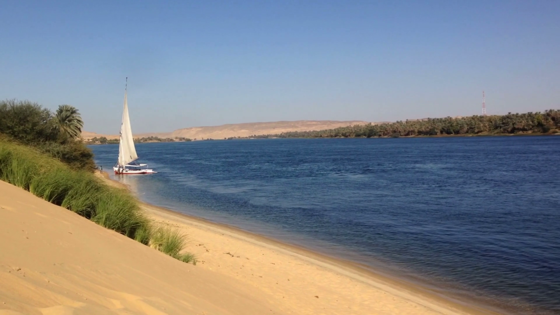Felucca Traditional Wooden Sailboat On Shore Stock Footage SBV ...