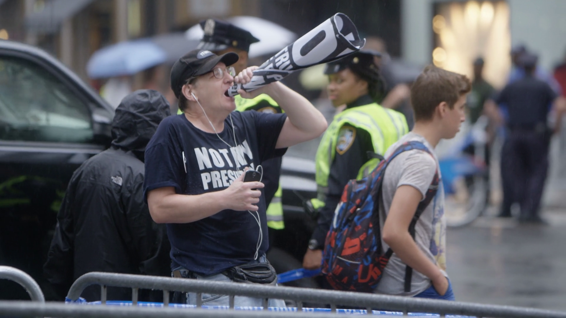 Man Yelling During Trump Protest In New York Stock Footage SBV ...