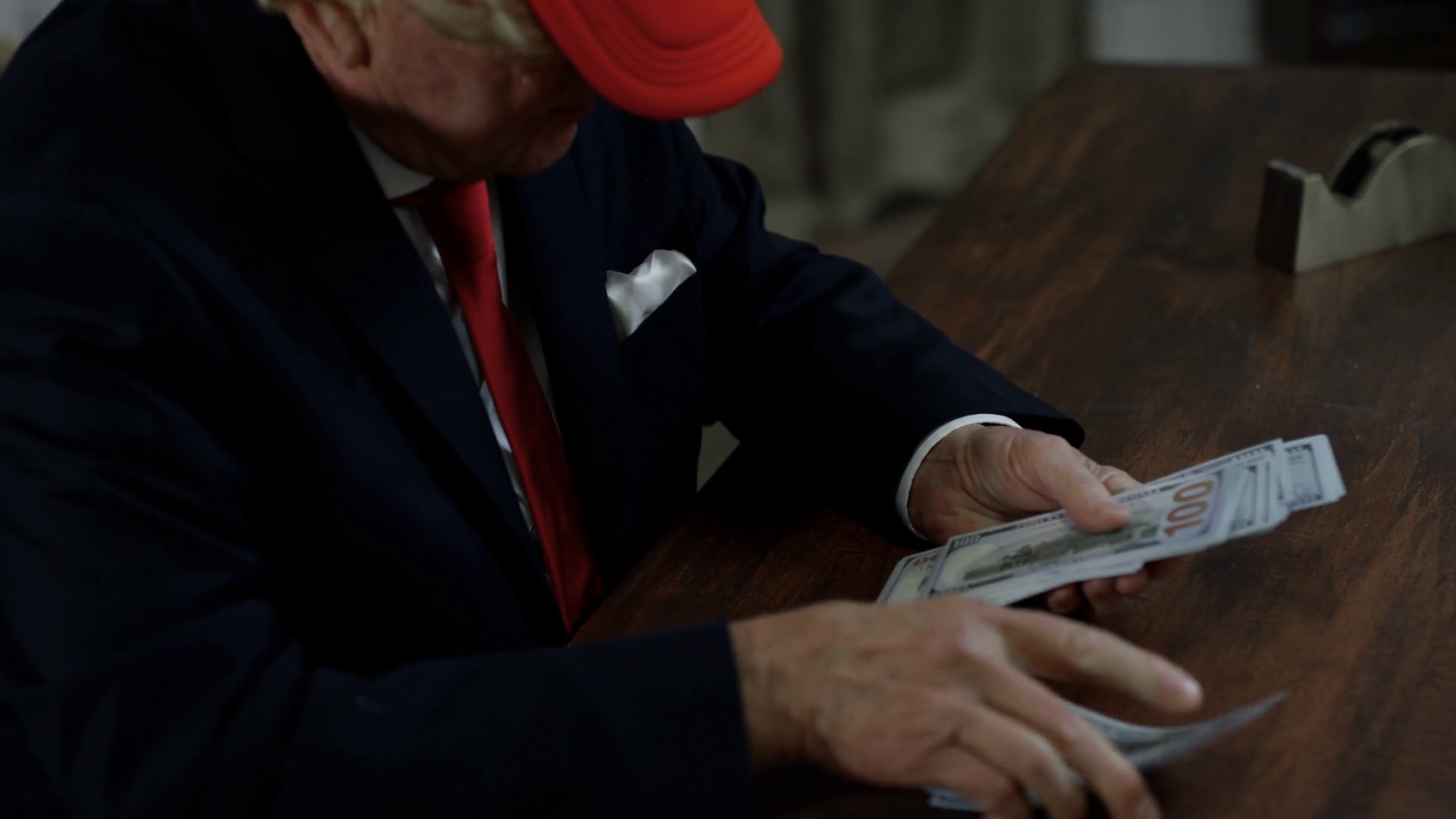 President Trump Counting Money In Oval Office Stock Footage SBV ...