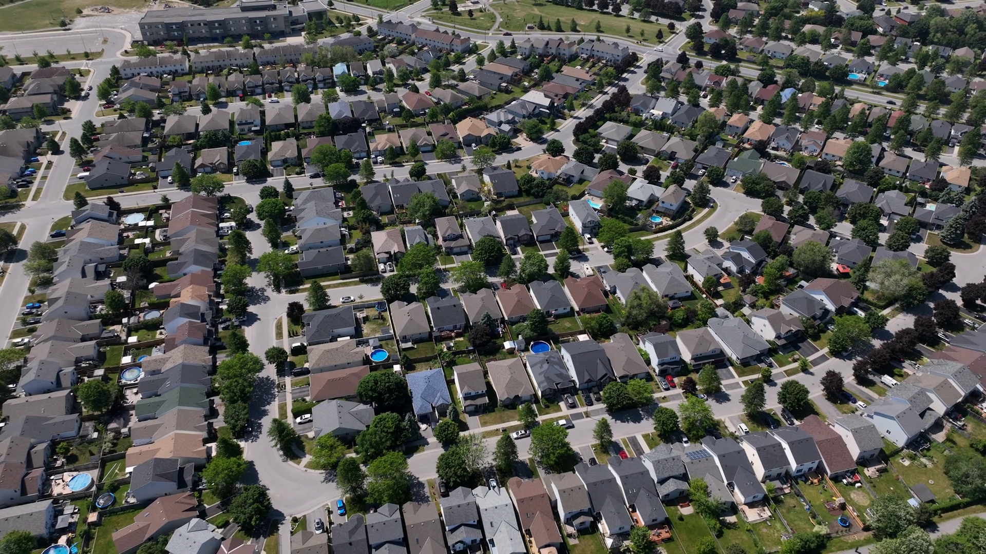 Aerial View Of Homes Residences In Kingston Stock Footage SBV-347714198 ...