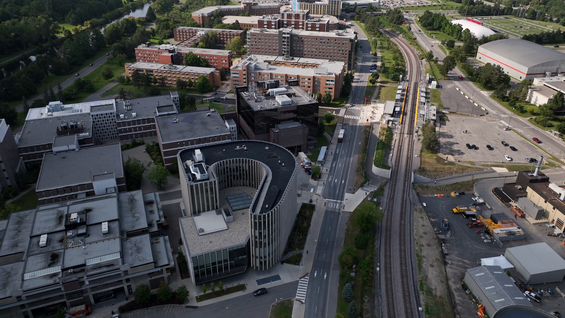 Campus Aerial Of Carleton University In Stock Footage SBV-349198655 ...