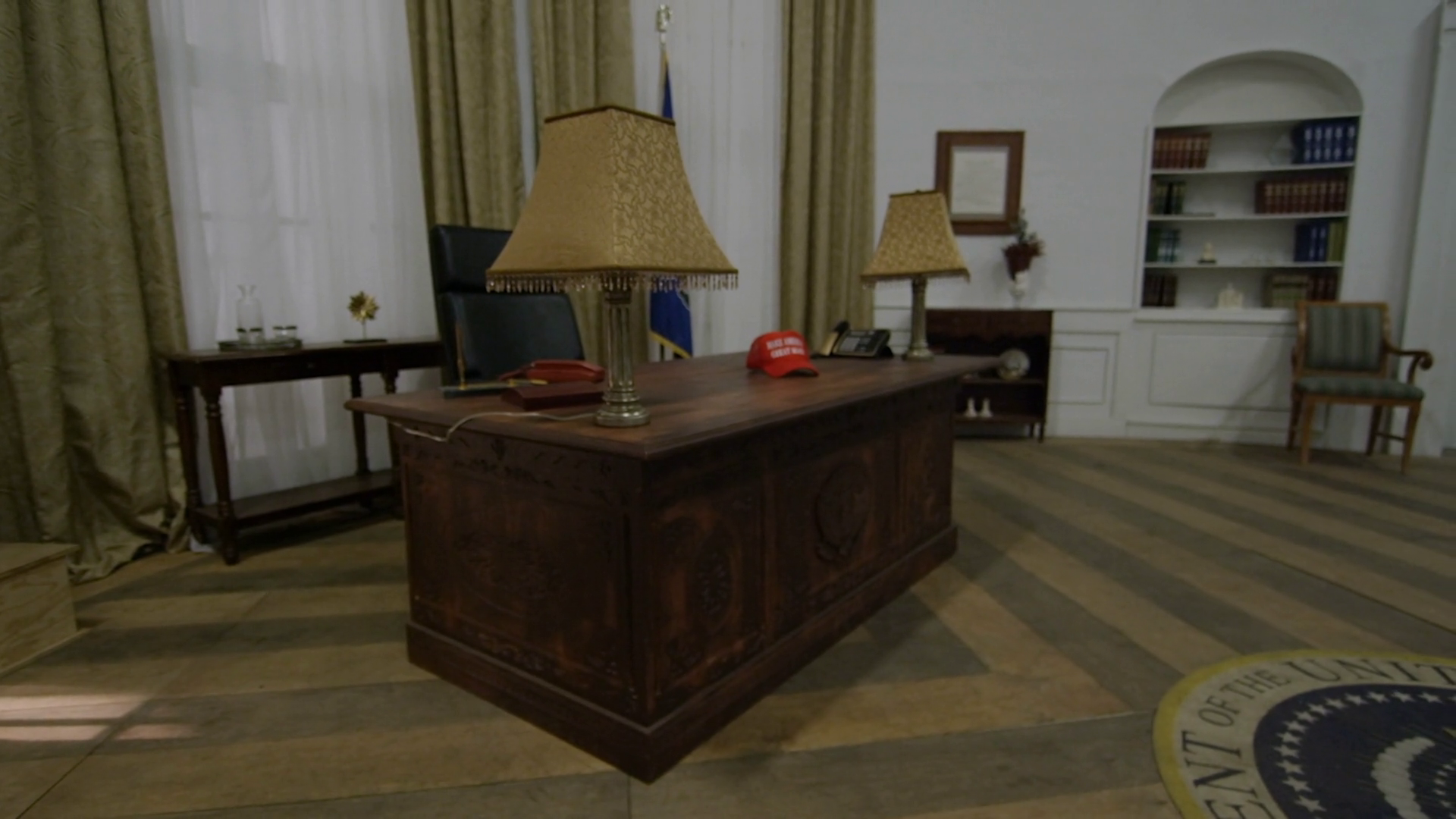 Oval Office Of Donald Trump - Across Desk Hd Stock Footage SBV ...