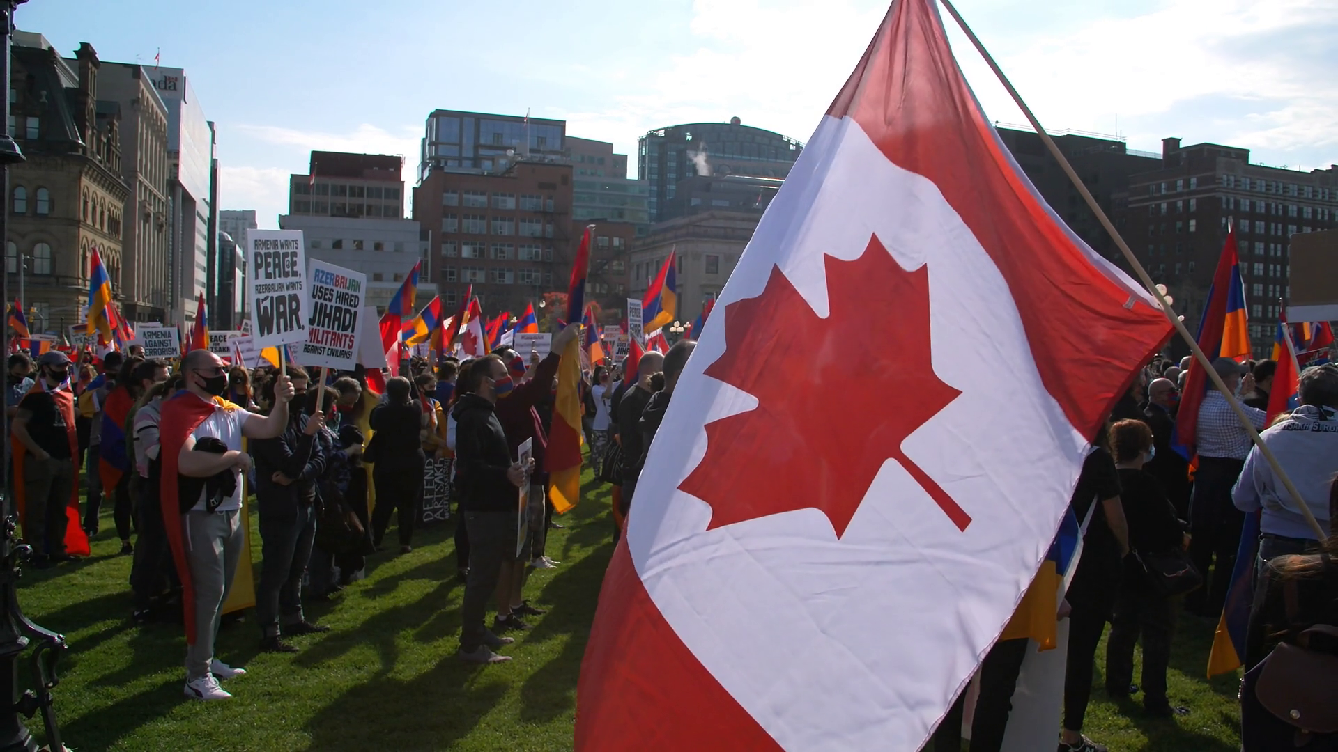 Ottawa Ontario Canada 2020: Protesters Stock Footage SBV-348567651 ...