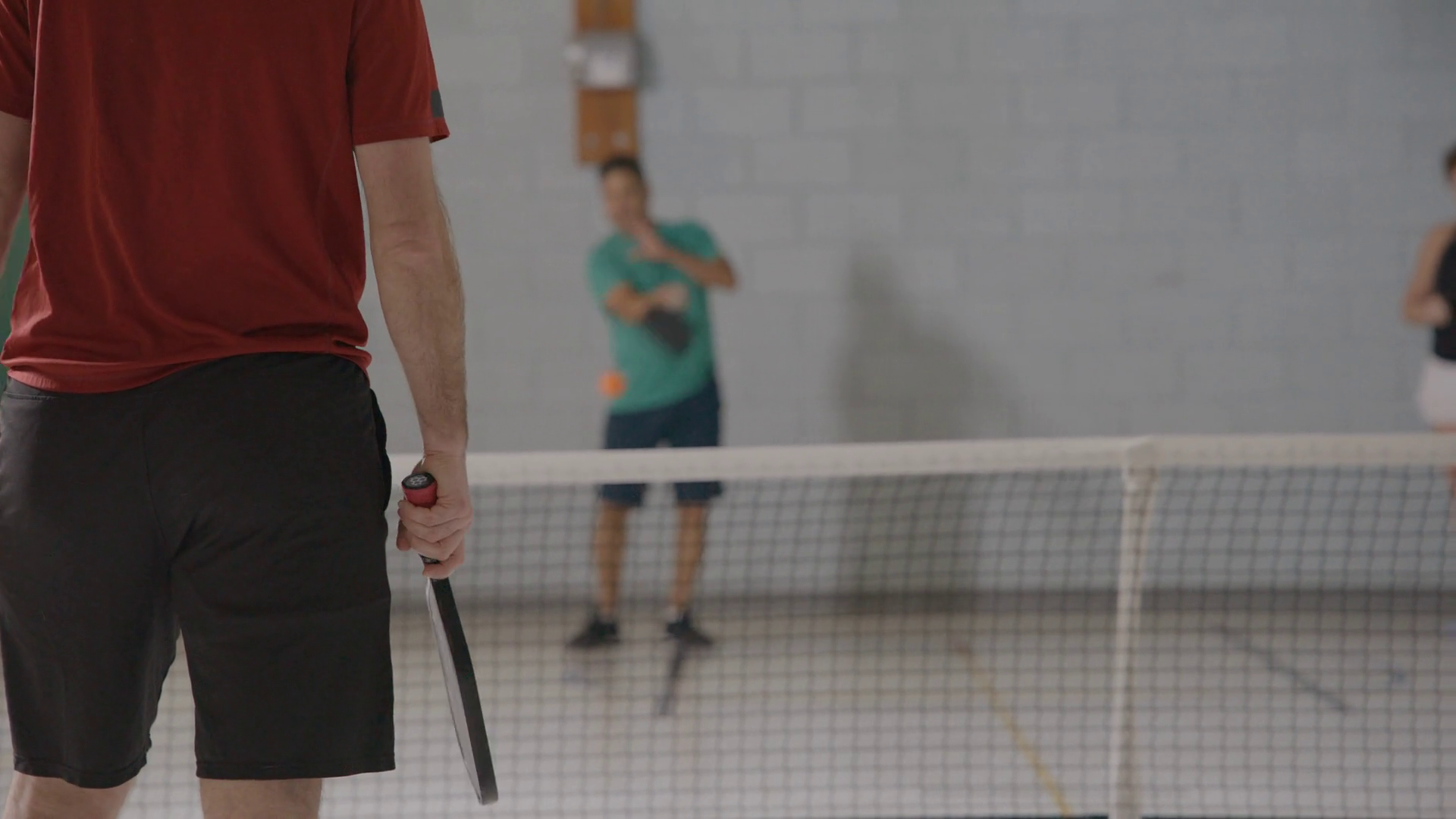 Pickleball Serve Slow Motion Out Of Focus Stock Footage SBV-351850565 ...