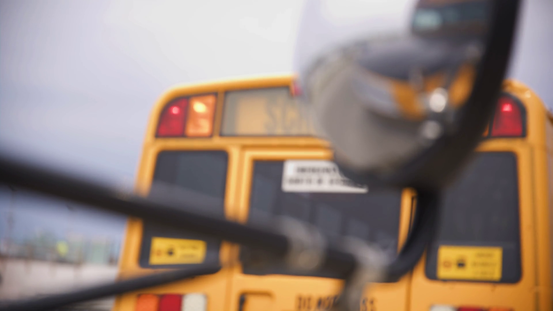 School Bus Rack Focus At Lineup Outside Stock Footage SBV-347642022 ...