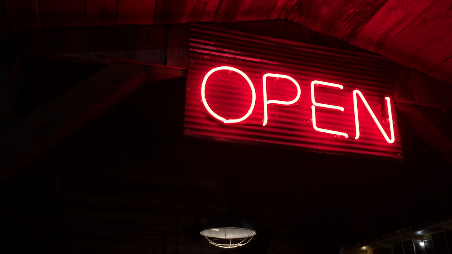 Open Sign On Exterior Of Building Stock Footage SBV-330448341 - Storyblocks