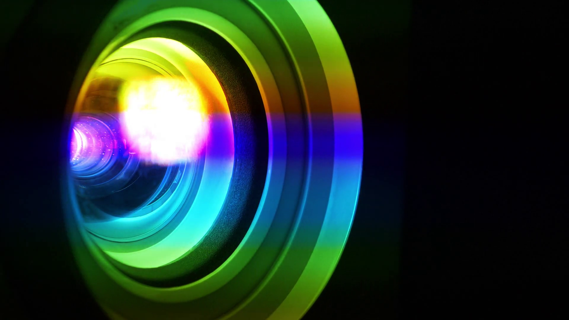 Close Up View Of Projector Lens In Operation Stock Footage SBV ...