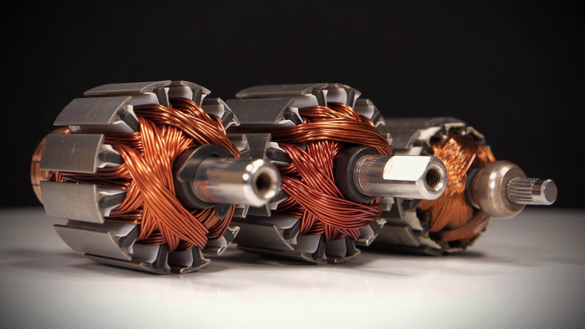 Rotors Of Electric Motors With Copper Coil Stock Footage SBV-352250906 ...