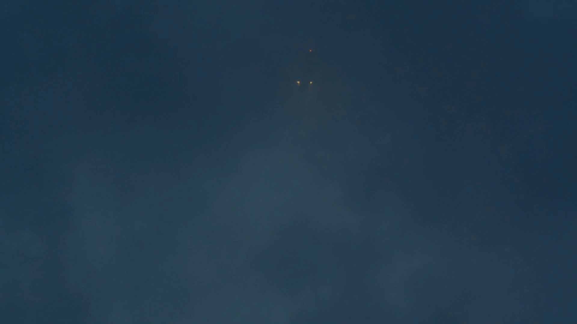 An Airplane Flying In Dark Sky With Lights Stock Footage SBV-349249736 ...