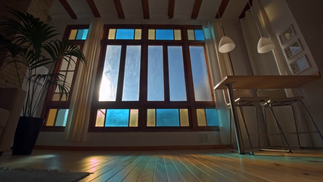 Sun Rising Time Lapse In Window Stock Footage: Royalty-Free Video Clips ...
