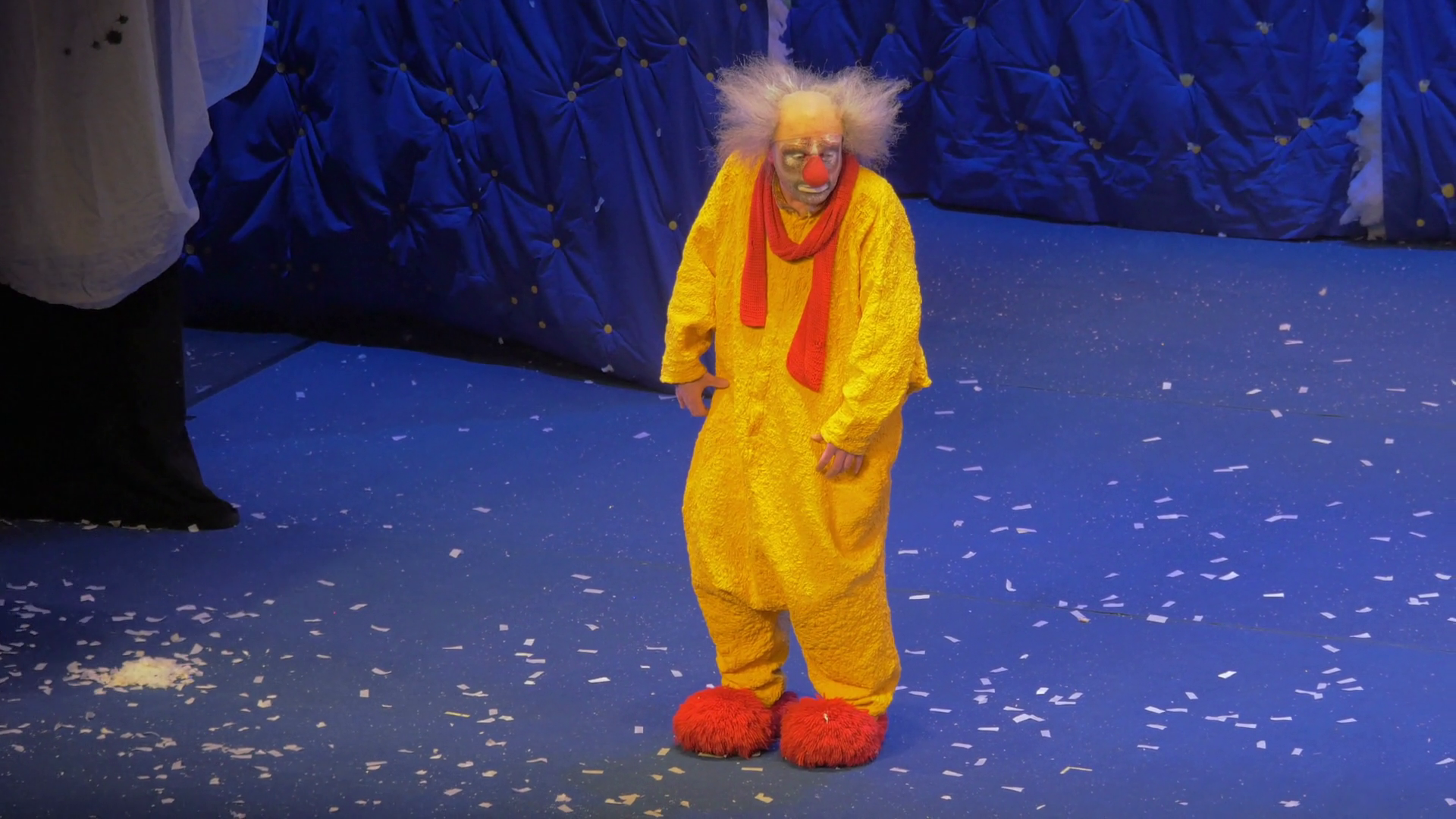 On Snow Show Of Slava Polunin Acts Clown In Stock Footage SBV-338477019 ...
