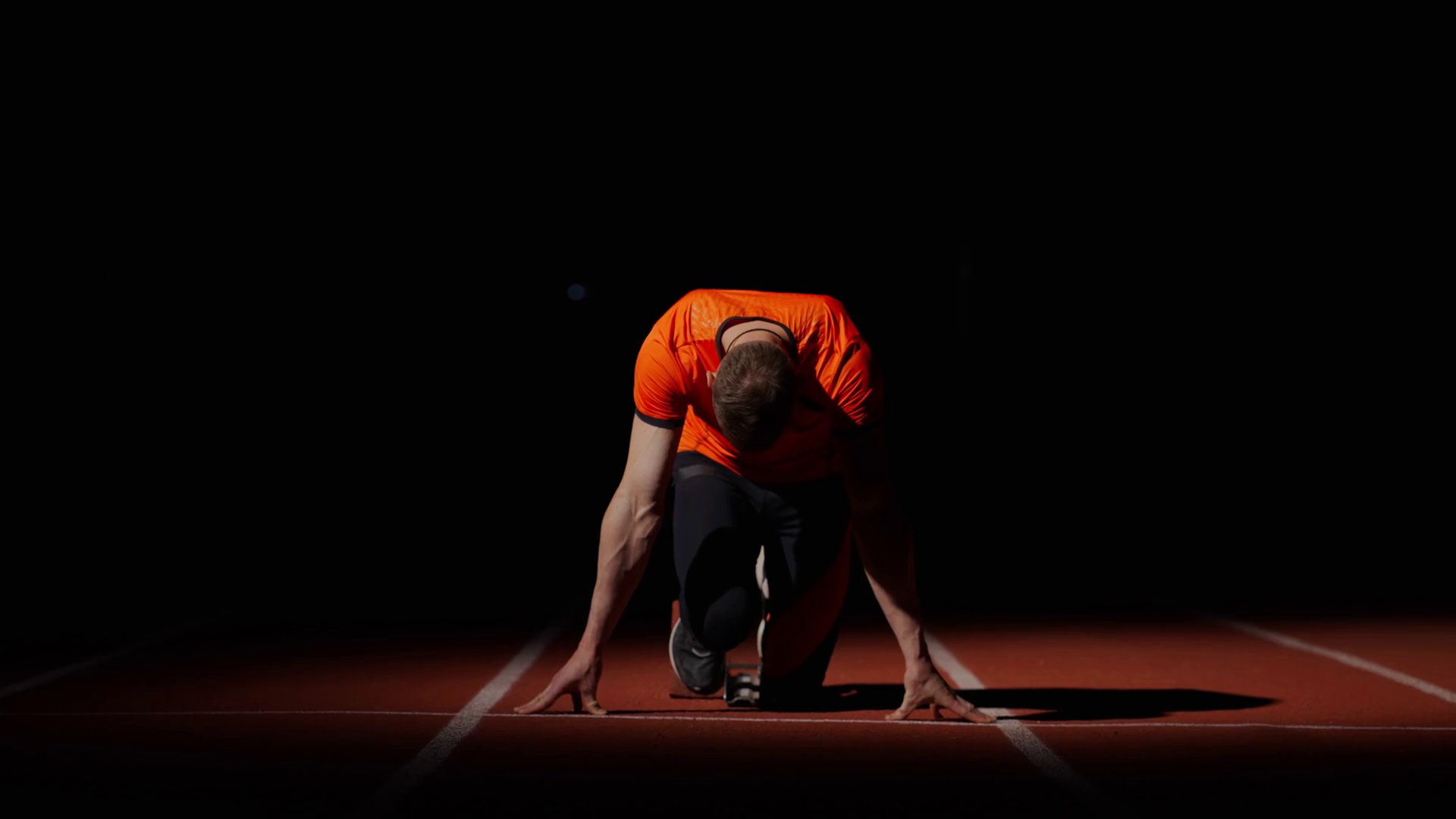Professional Runner Standing On Start Lane Stock Footage SBV-349070580 ...