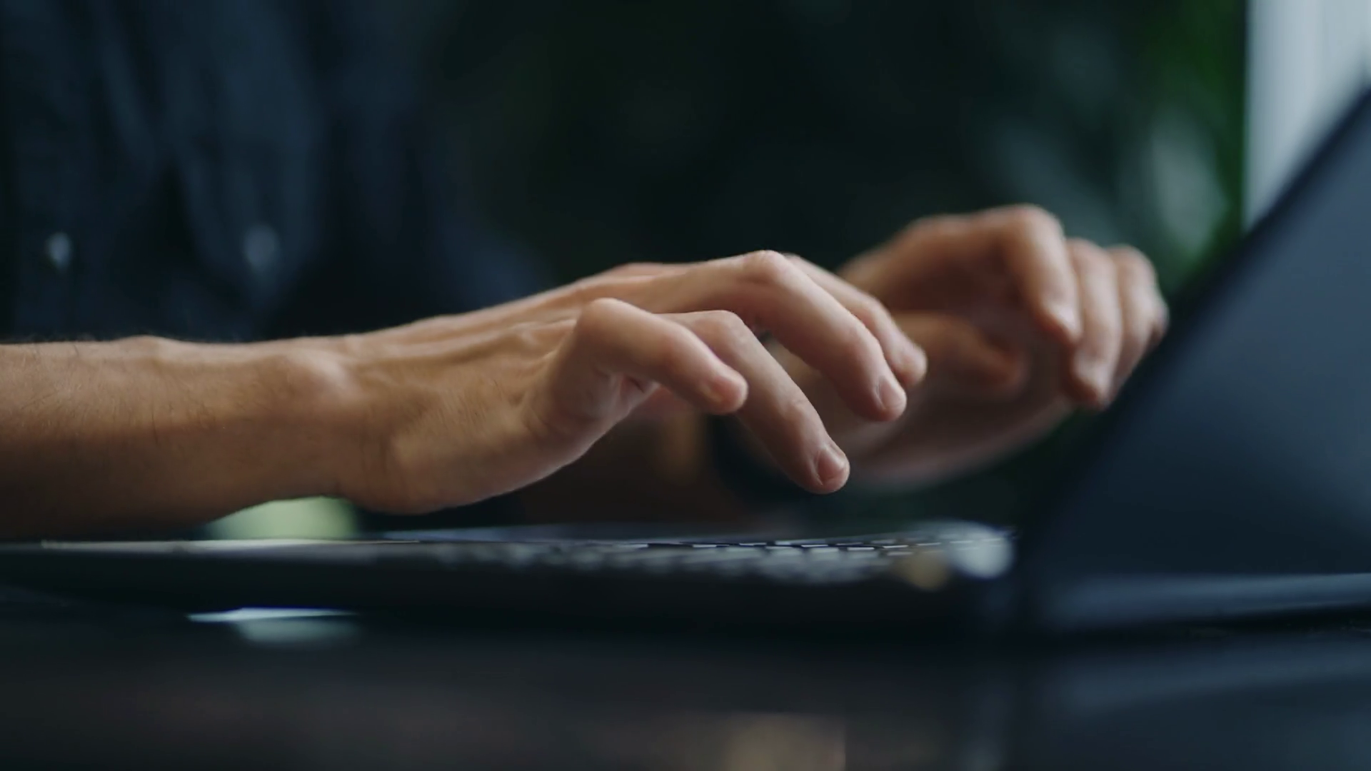 Freelance Work Remotely Closeup View Of Male Stock Footage SBV ...