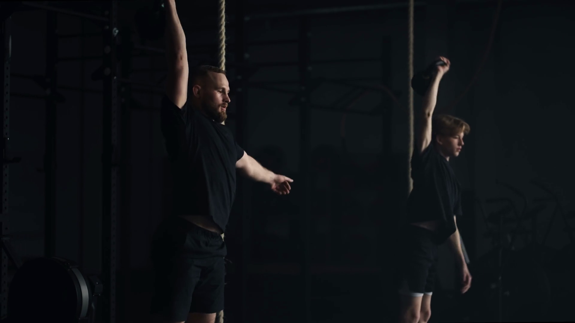 Two Male Powerlifters Training In Gym Stock Footage SBV-347721564 ...