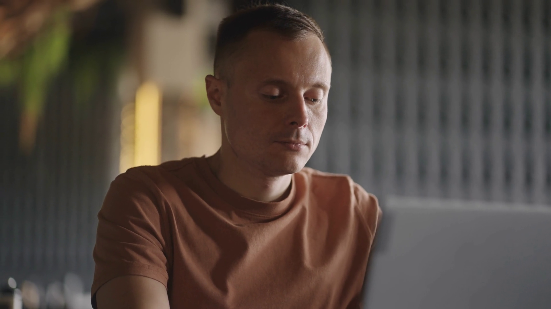 Portrait Of Smart Man Working With Laptop In Stock Footage SBV ...