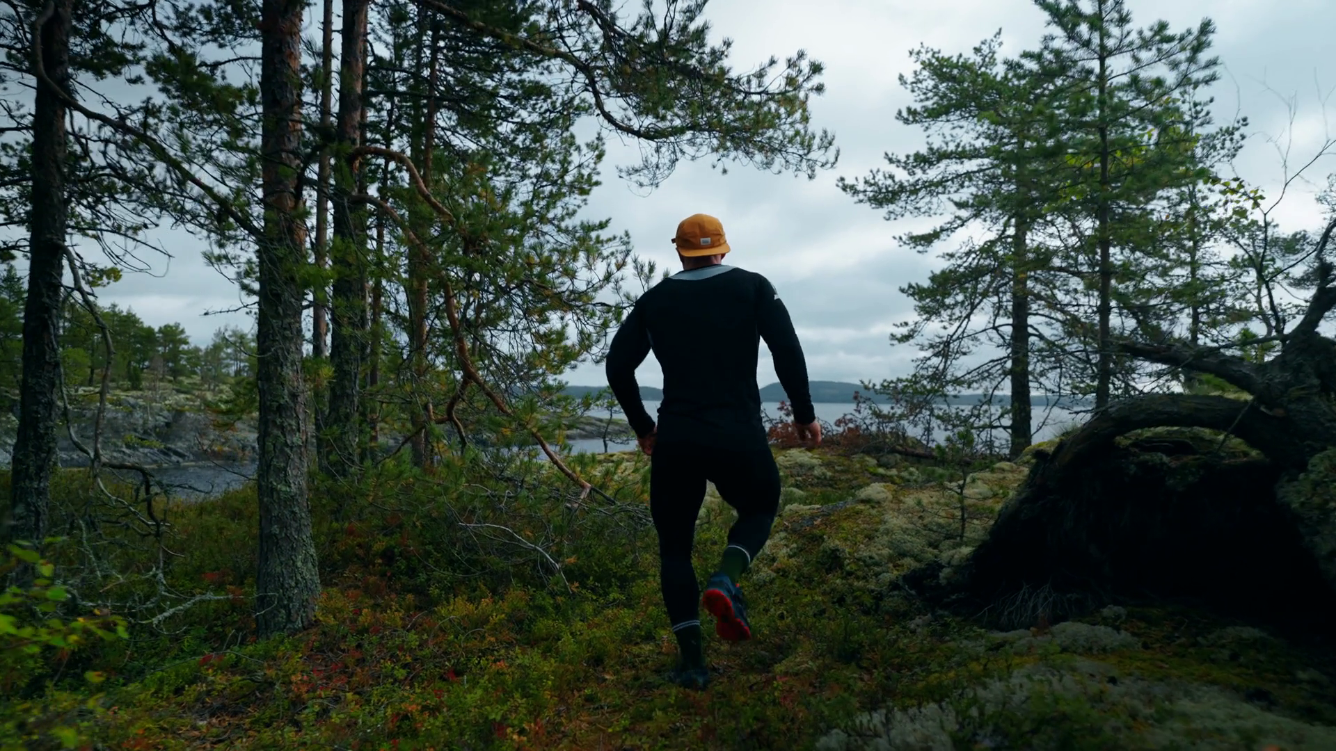 Sportsman Running Climbing At Top Of Rock Stock Footage SBV-348716178 ...