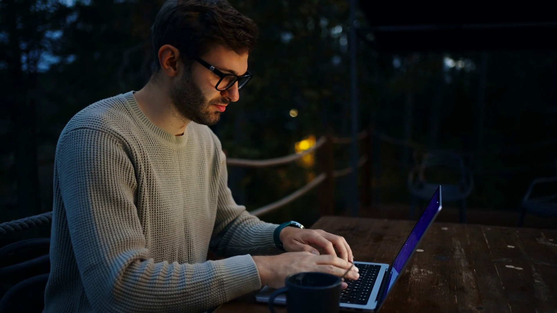 Freelancer Man Working Remotely With Laptop Stock Footage SBV-348746776 ...