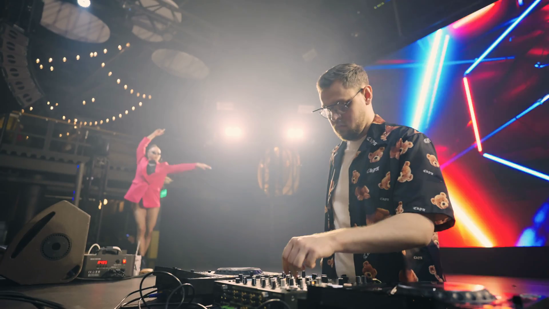 Gig Of Trendy Dj In Modern Nightclub Man Stock Footage SBV-348891882 ...