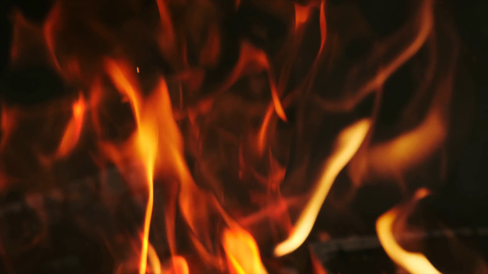 Firewood Burning With Flames In Fireplace Stock Footage SBV-348801692 ...