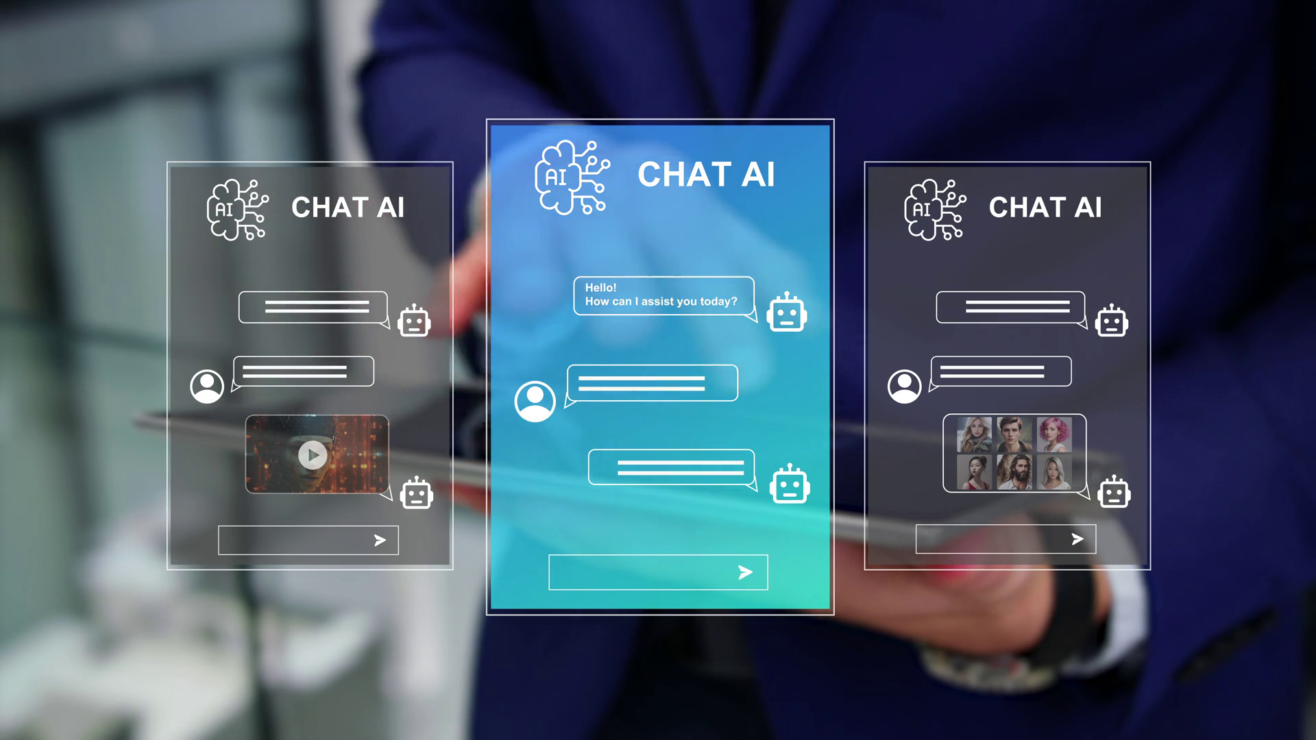 Chat With Ai Concept Person Generating Text Stock Footage SBV-352441084 ...
