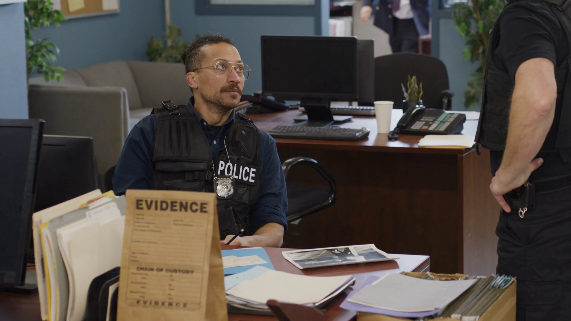 Busy Police Department Establishing Shot Stock Footage SBV-349335087 ...