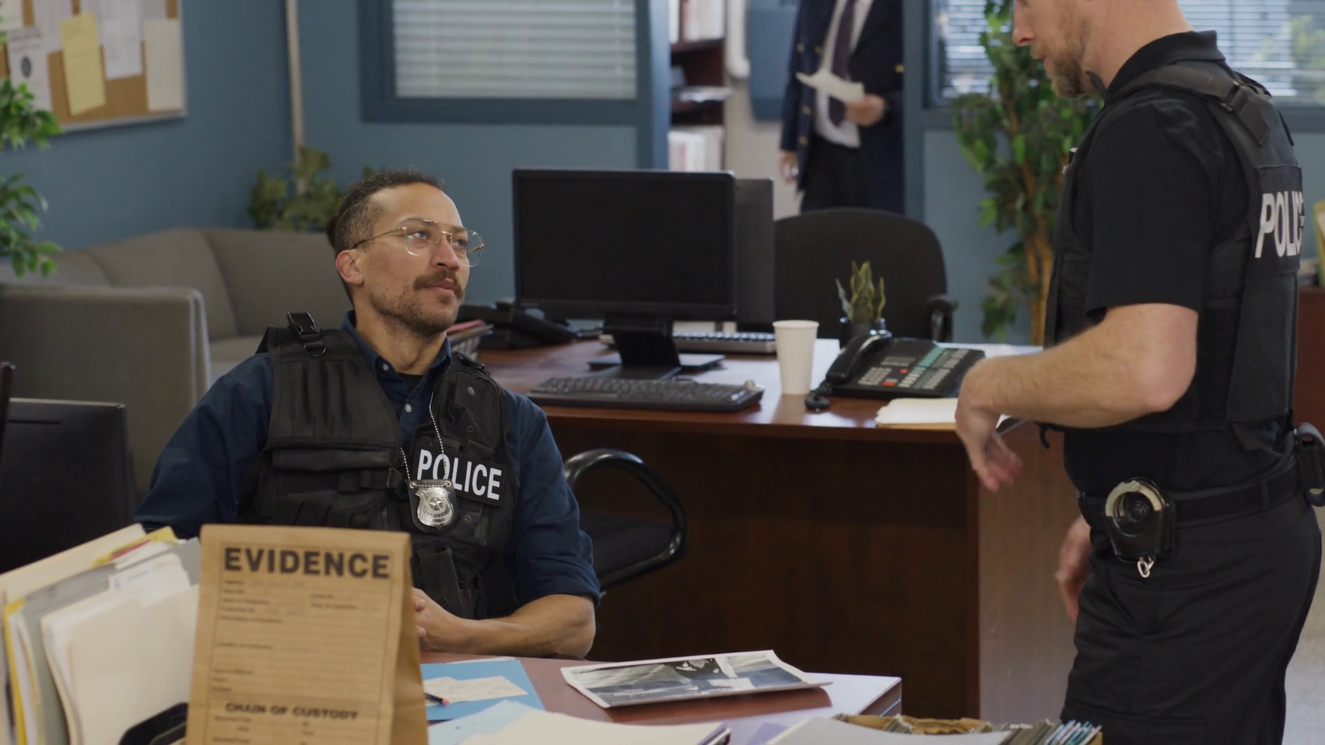 Busy Police Station Scene Interior Zoom Out Stock Footage SBV-349351518 ...