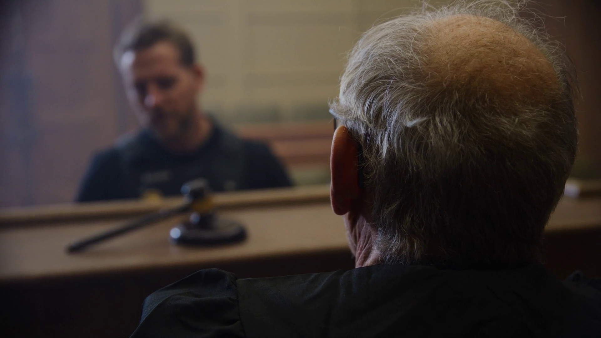 Judge Police Officer Talking In Court Room Stock Footage SBV-351672446 ...