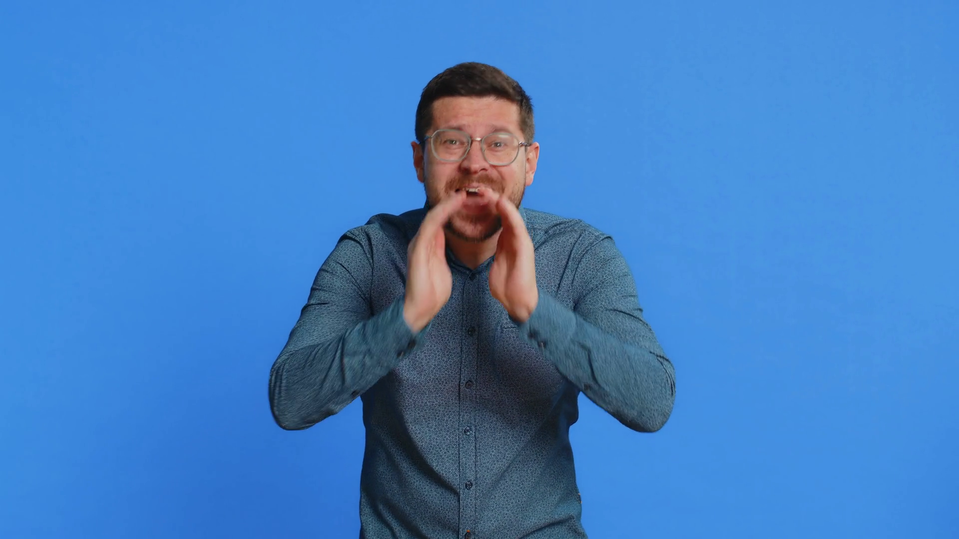 Man Loudly Screaming Shouting Yelling Stock Footage SBV-352390271 ...