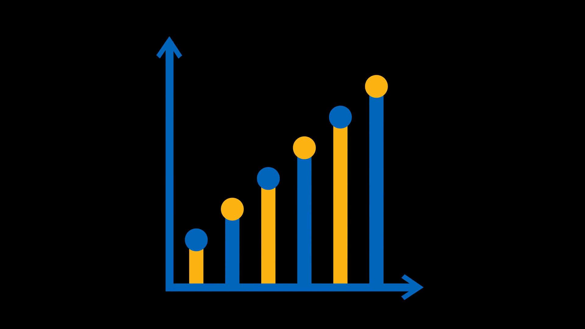 Growth Chart Icon Rising Bar Graph Financial Stock Motion Graphics SBV ...