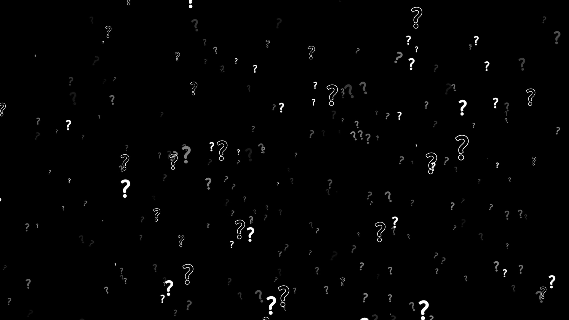 Animation Of Question Marks Moving On Alpha Stock Motion Graphics SBV ...