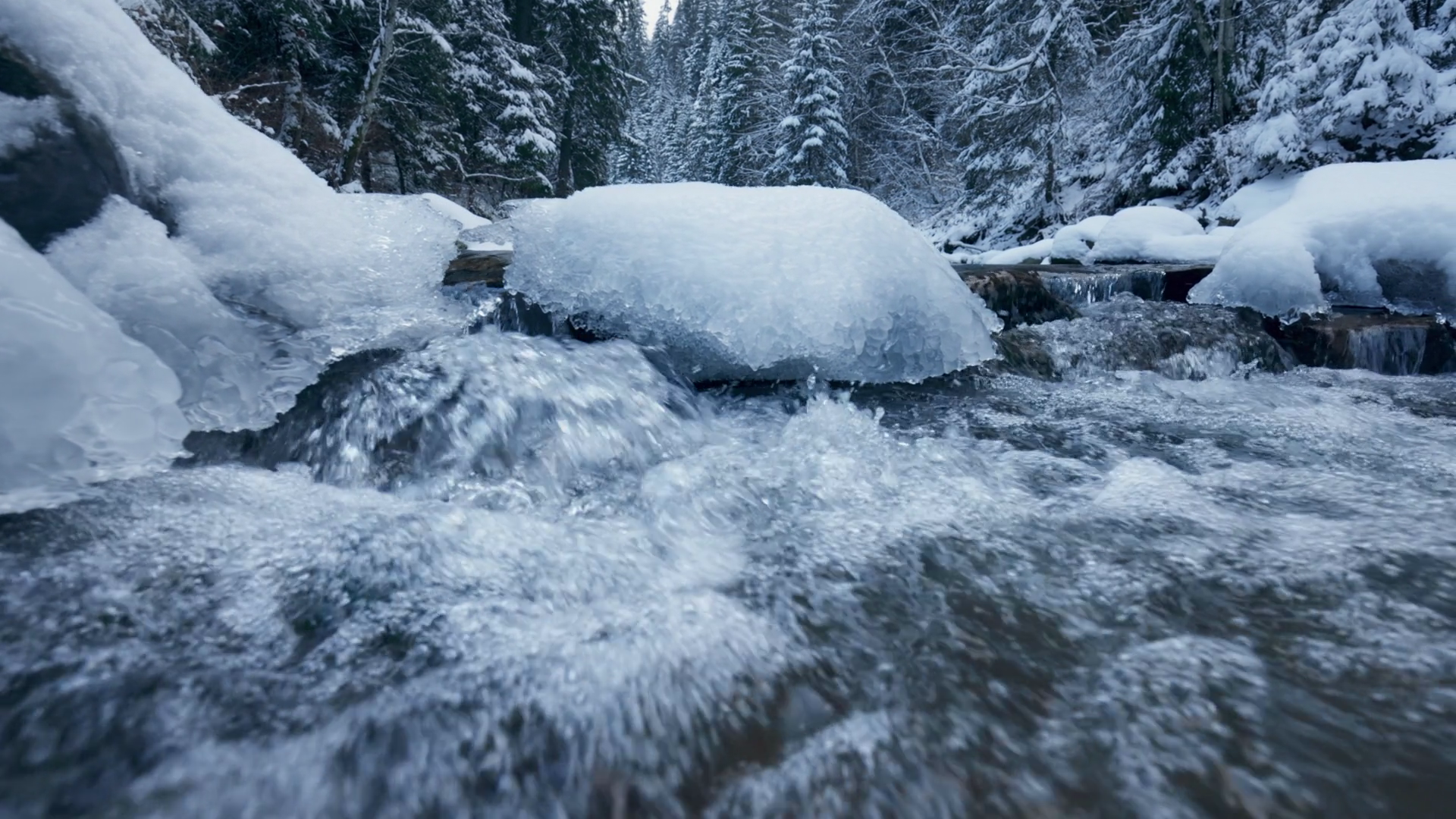 Fast River With Crystal Water Flows Through Stock Footage SBV-352055805 ...