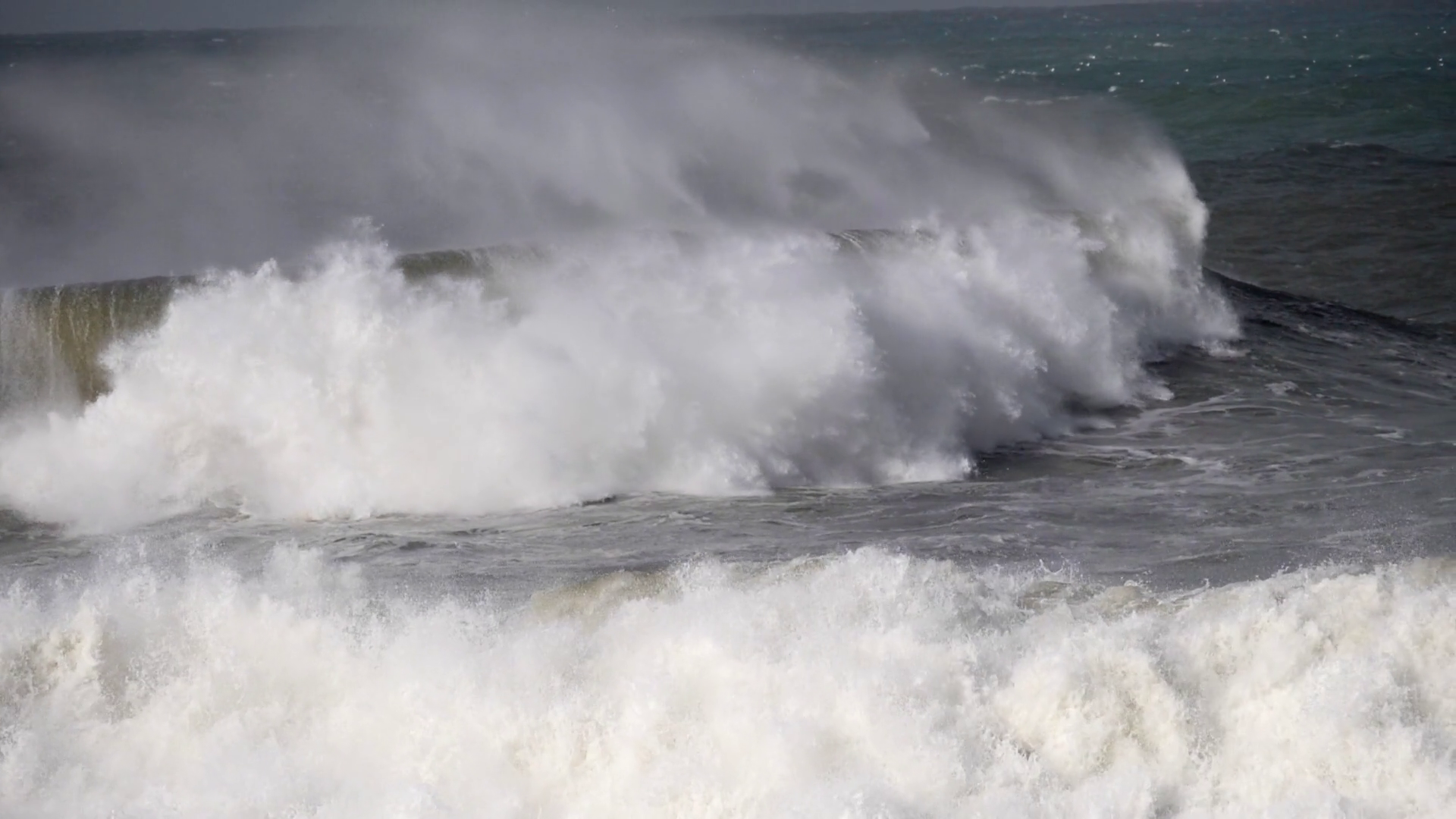 Storm Raging On Surface Of Ocean Causing Big Stock Footage SBV ...