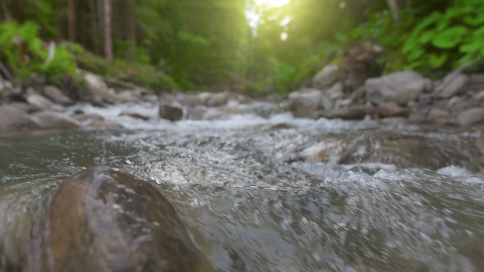 Slow Motion Shot Of Raging Mountain River In Stock Footage SBV ...