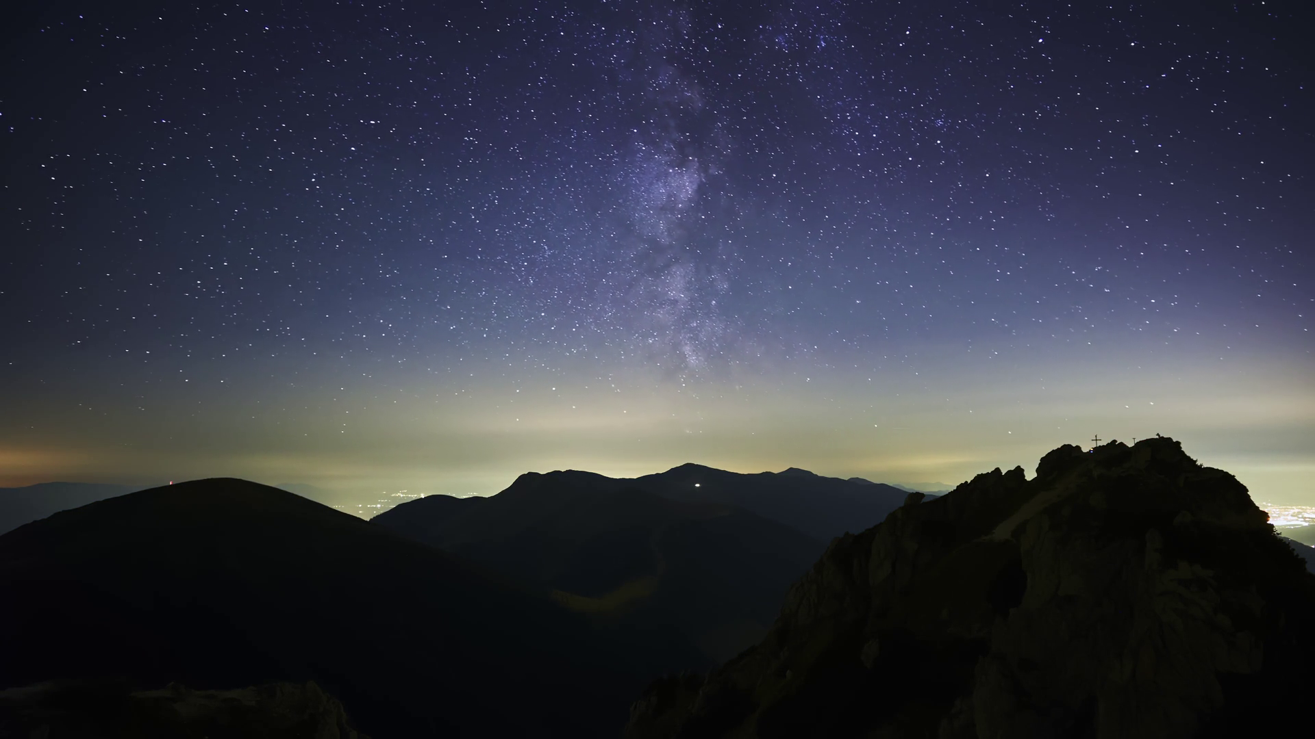 The Stars Of Milky Way Galaxy Moving Above Stock Footage SBV-351761117 ...