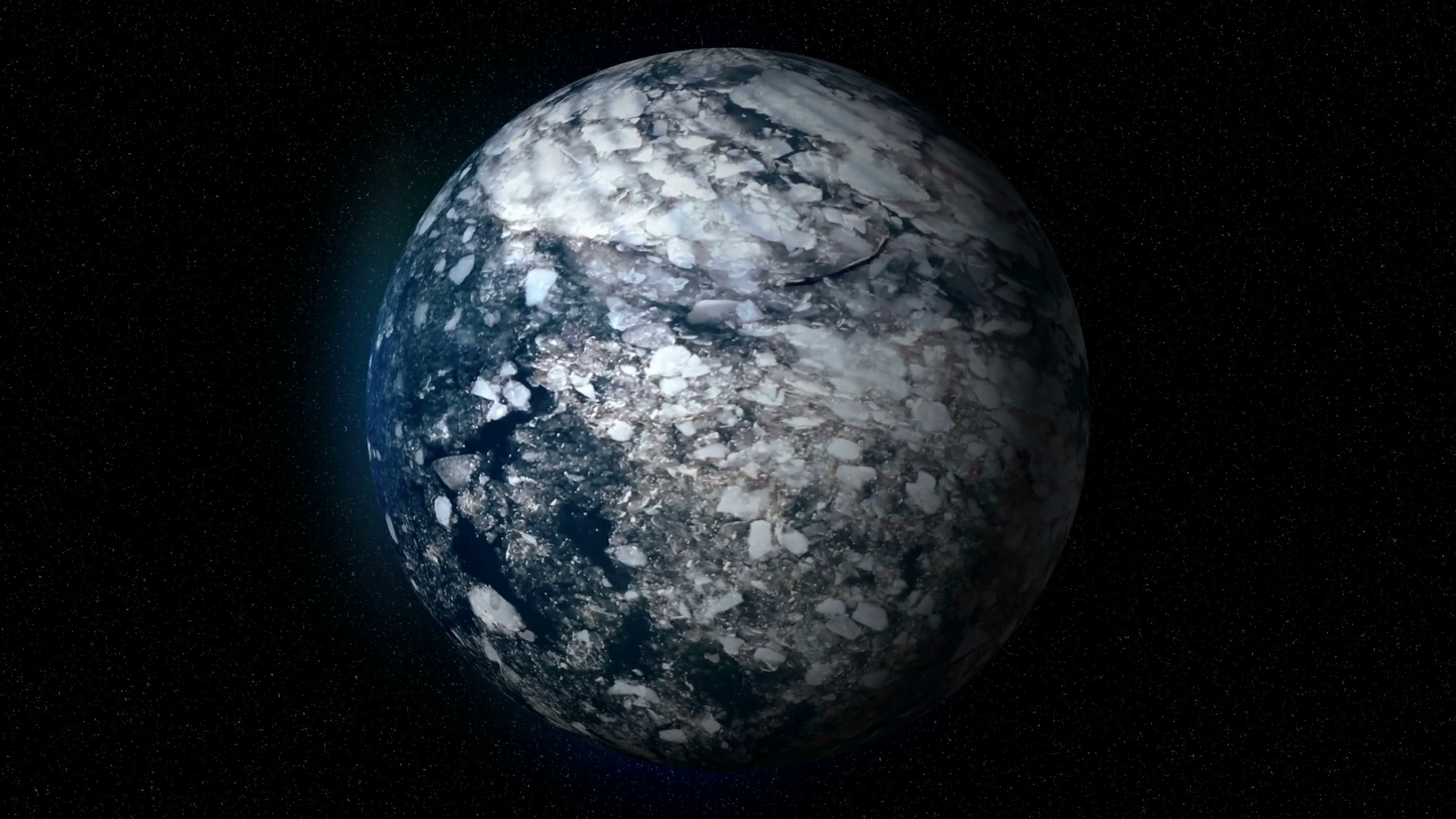 A Fictional Ice Planet In Space Ice Chunks Stock Footage SBV-305006472 ...