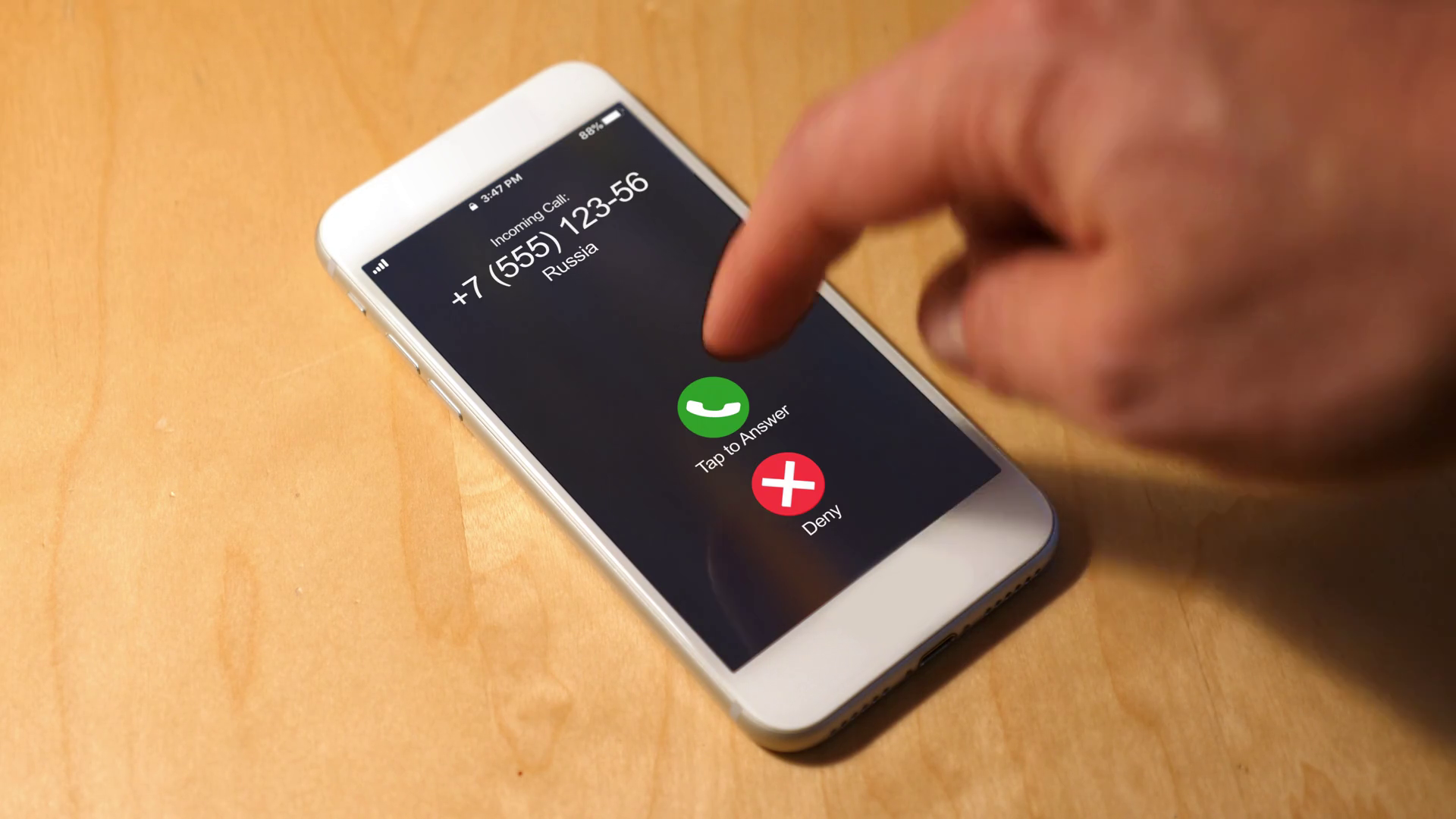 A Cellular Telephone On Desk Rings With Stock Footage SBV-322457048 ...