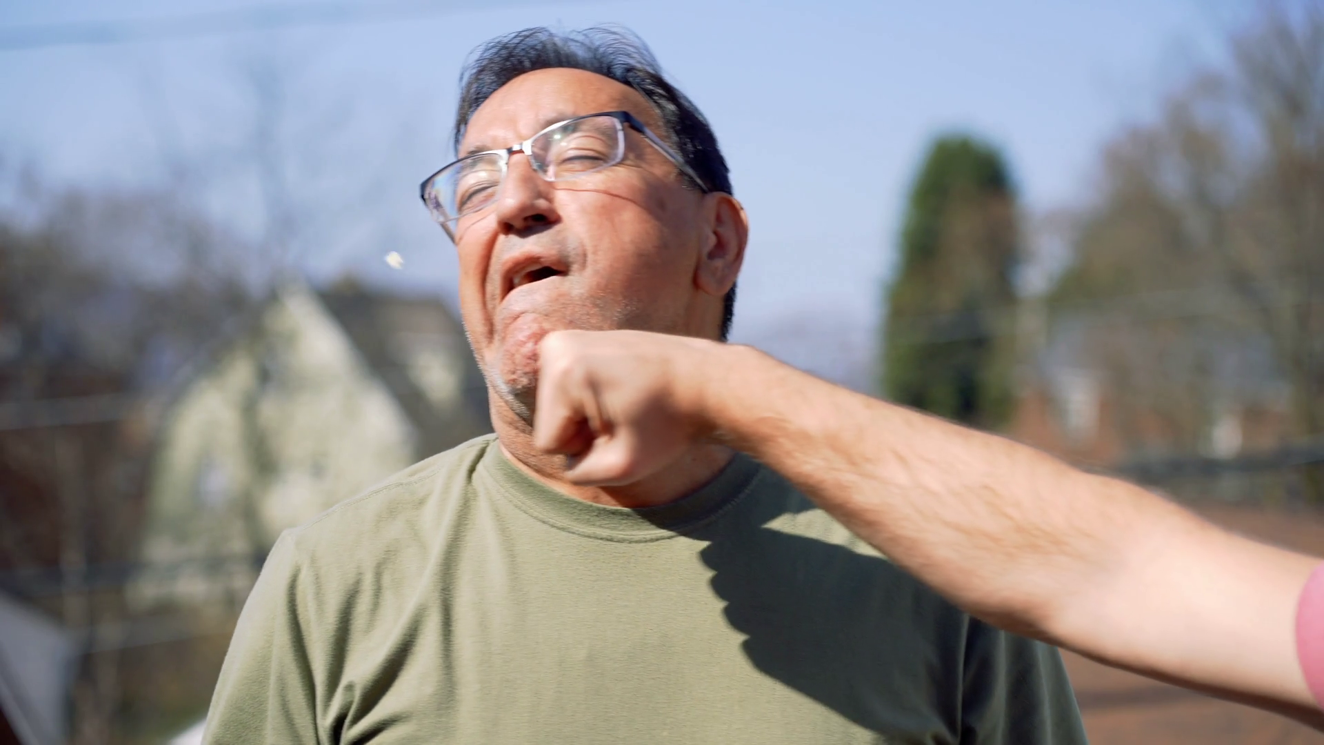 A Funny Slow Motion View Of Man Getting Stock Footage SBV-348900599 ...