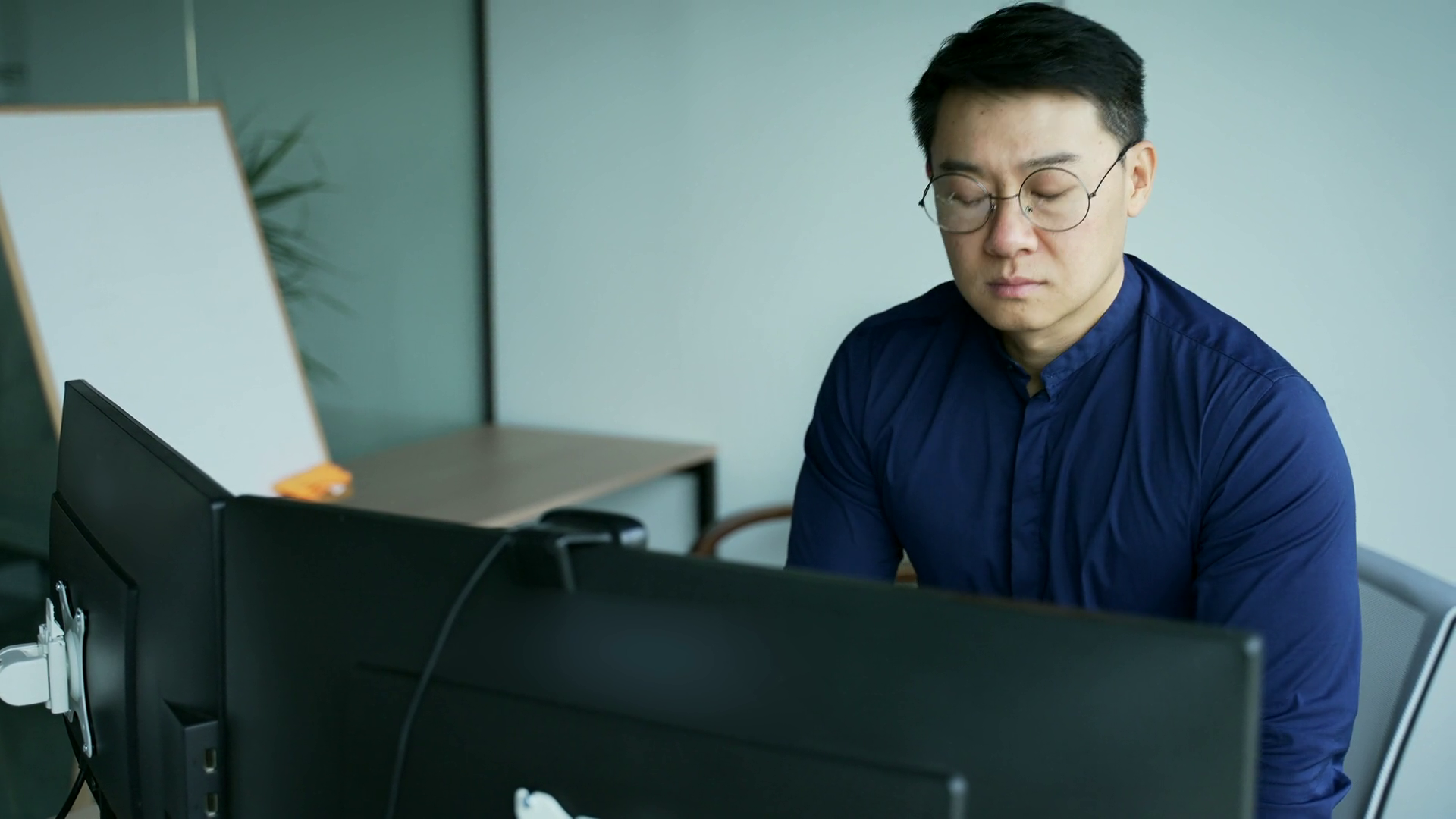Busy Middle Aged Specialist Programmer With Stock Footage SBV-351669624 ...