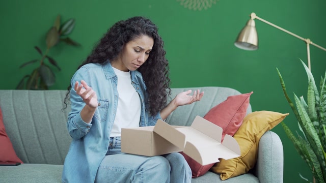 Brazilian Man Opening Cardboard Box Living Room Stock Footage: Royalty ...