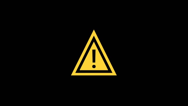 Animated Warning Sign Stock Footage: Royalty-Free Video Clips - Storyblocks