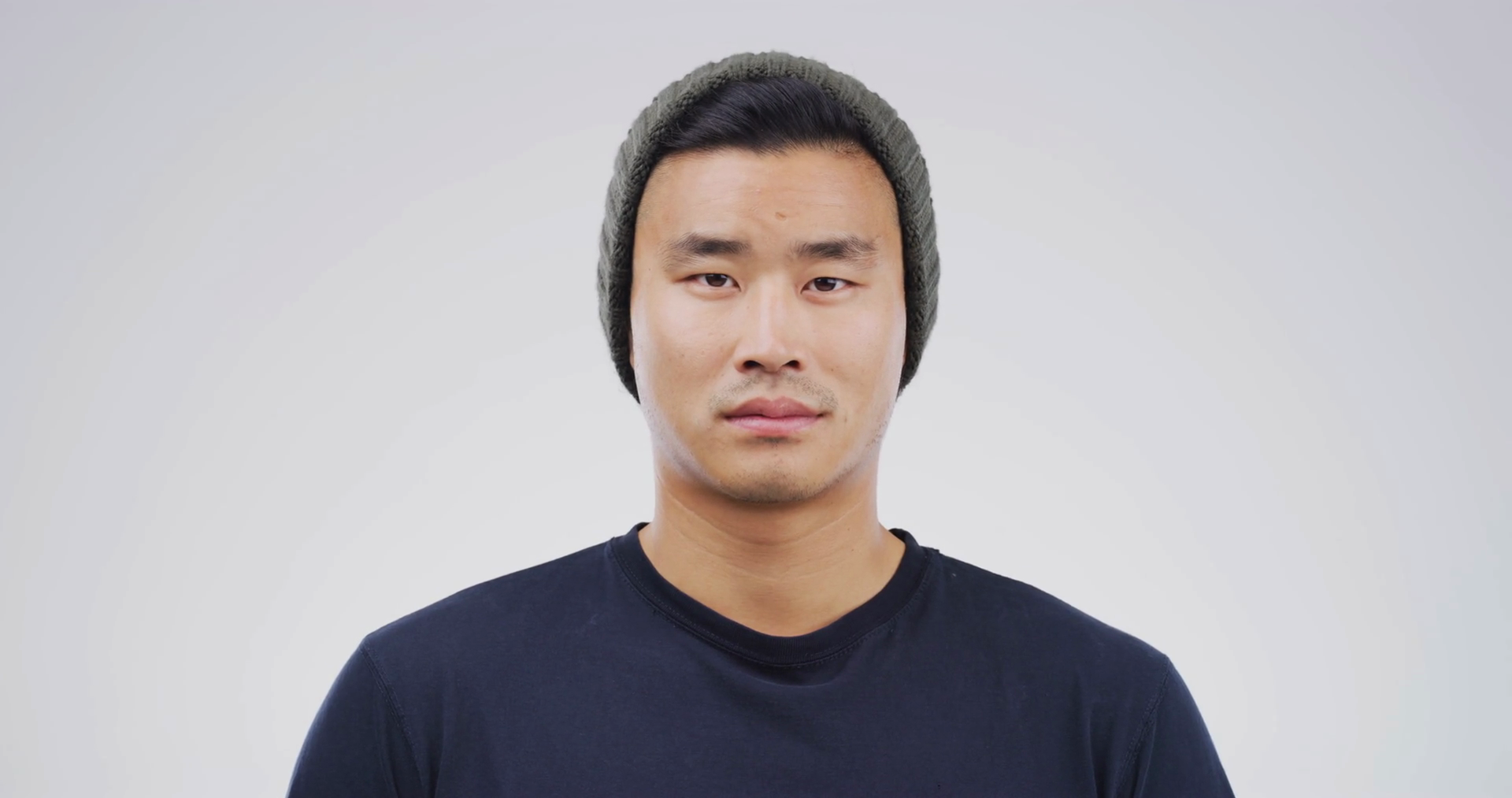 Serious Asian Man Face Blank Stare Standing Stock Footage SBV-353421172 ...