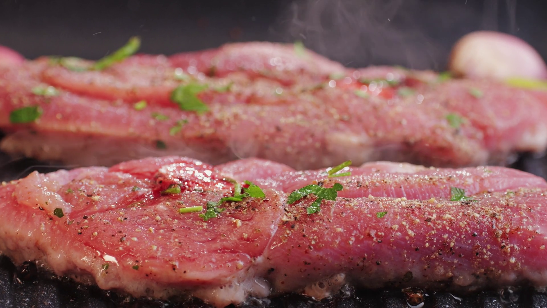 Cooking Raw Turkey Meat In Spices With Stock Footage SBV-349131879 ...