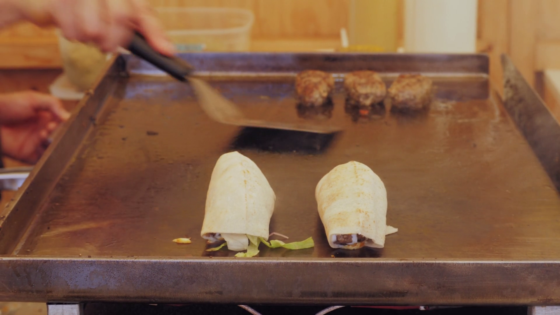 Meatballs Are Fried In Frying Pan In Boiling Stock Footage SBV ...